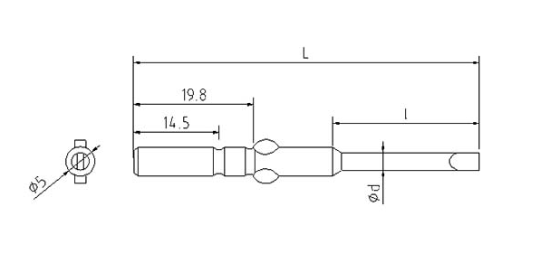 φ5一字起子頭帶變徑