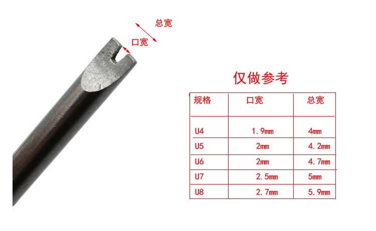 U型電批頭規(guī)格