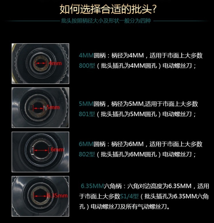 批頭柄部對應電批